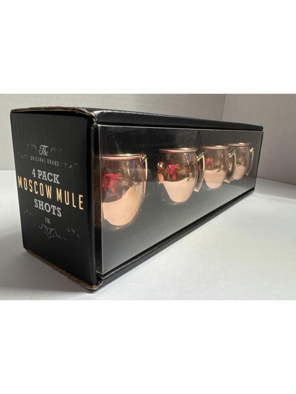 The Original Brand 4 Pack Solid Copper 2 oz Moscow Mule Shots Gift Set